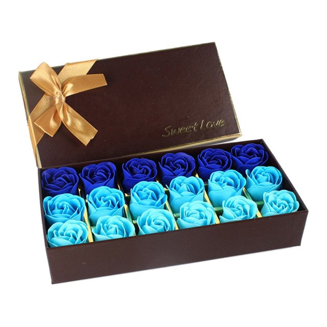 Rose Soap Flower Gift Box - 18 Pieces Wedding & Valentine's Day Gift