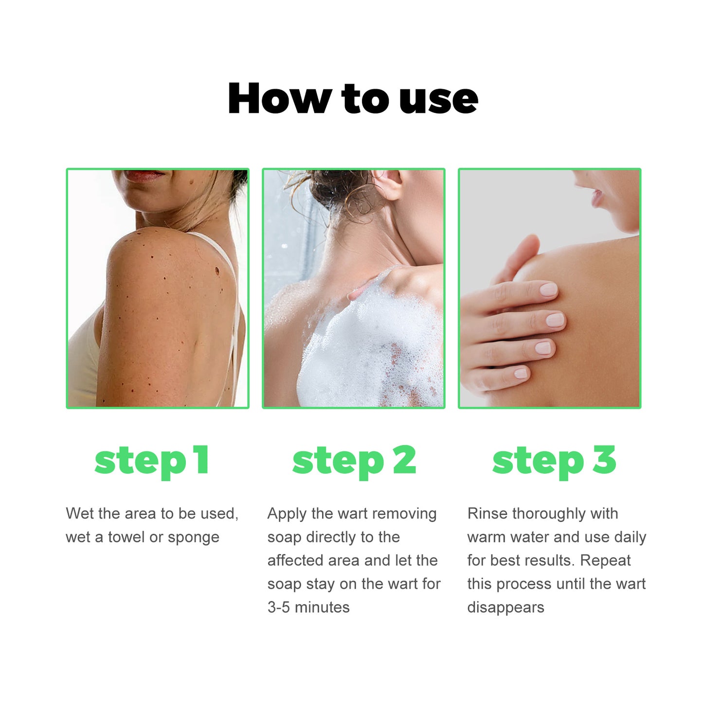 شريط مطاطي لإزالة الزوائد الجلدية من ساوث مون، يزيل الشامات والثآليل، صابون تنظيف الجسم بحبيبات للوجه والرقبة