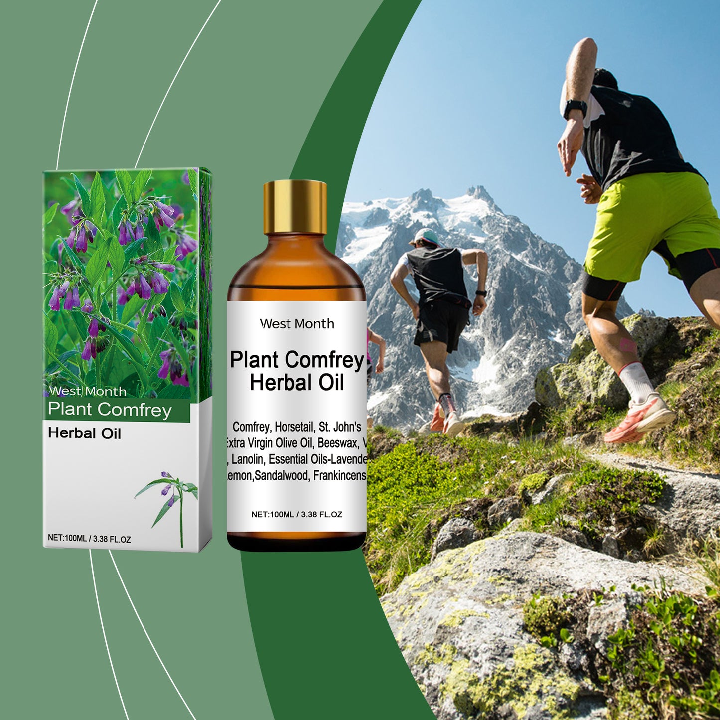 زيت ويست آند مونث العشبي المركب، زيت تدليك مرطب للمفاصل، زيت أساسي للعناية اليومية بالمفاصل