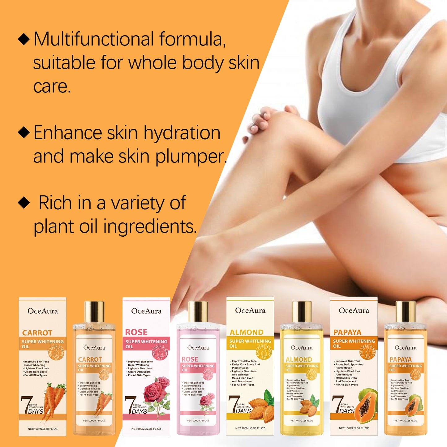 7 Day Care Essential Oil – Daily Body Moisturizing Massage Oil