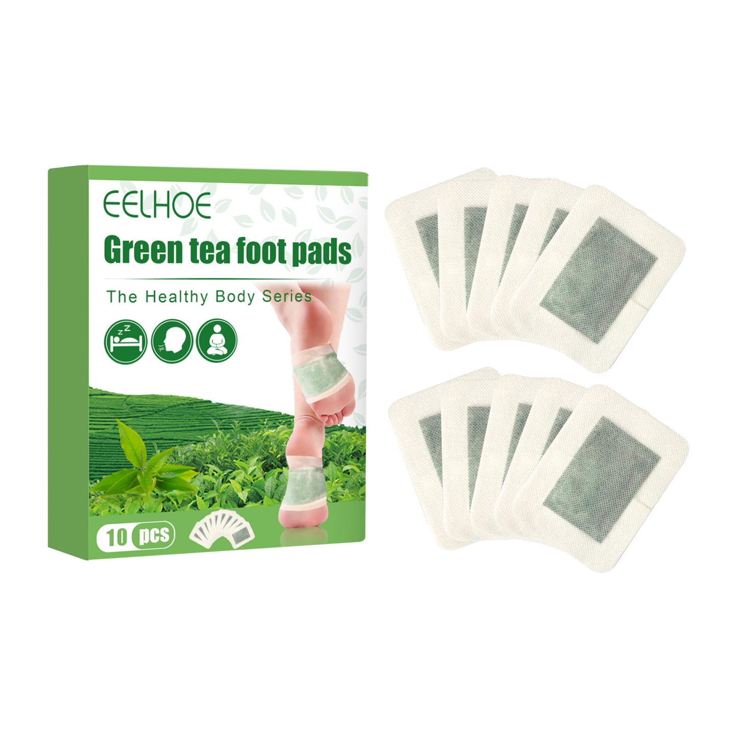 EELHOE Green Tea Foot Patch – Stress Relief & Muscle Relaxation Detox Patches