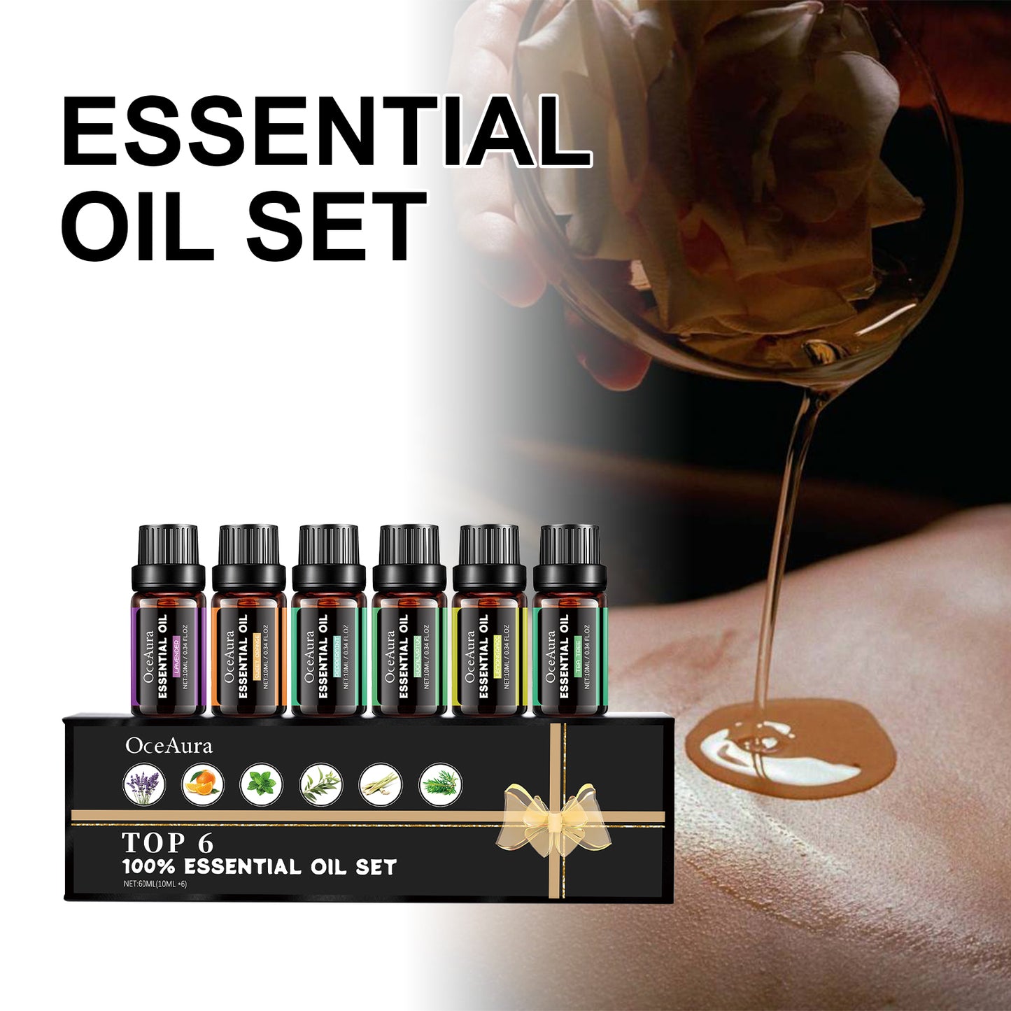 Essential Oil Set – Lavender, Sweet Orange & Lemongrass (3-Pack)