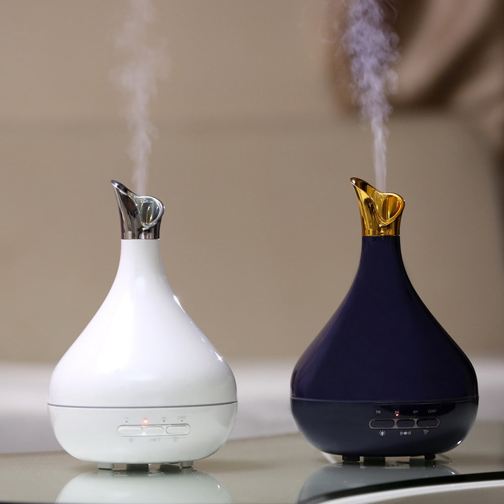 Blue and White Porcelain Essential Oil Diffuser 300ml Air Humidifier 7Color LED Light Aroma Diffuser Aromatherapy Mist Maker