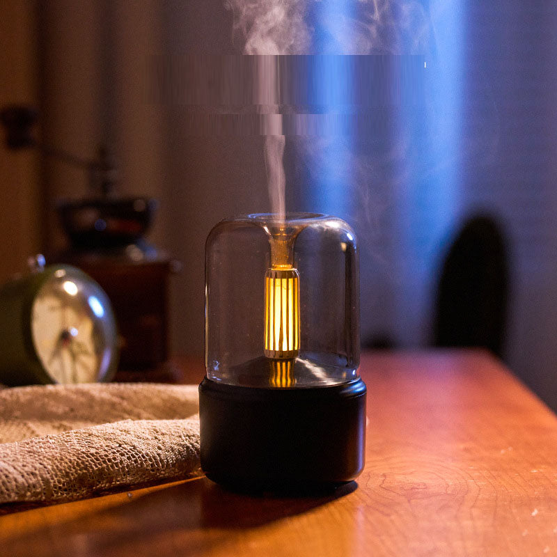 Candlelight Aromatherapy Diffuser - Silent Humidifier with Ambient Light