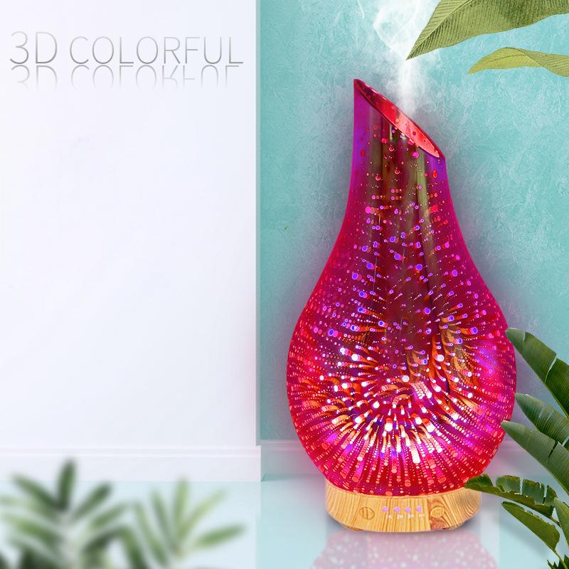 Aromatherapy Diffuser – 3D Fireworks Glass Humidifier 100ml