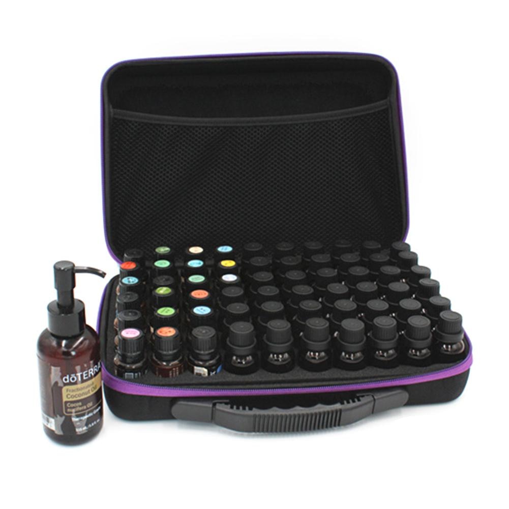 60-Compartment Essential Oil Storage Bag - Portable Travel Organizer