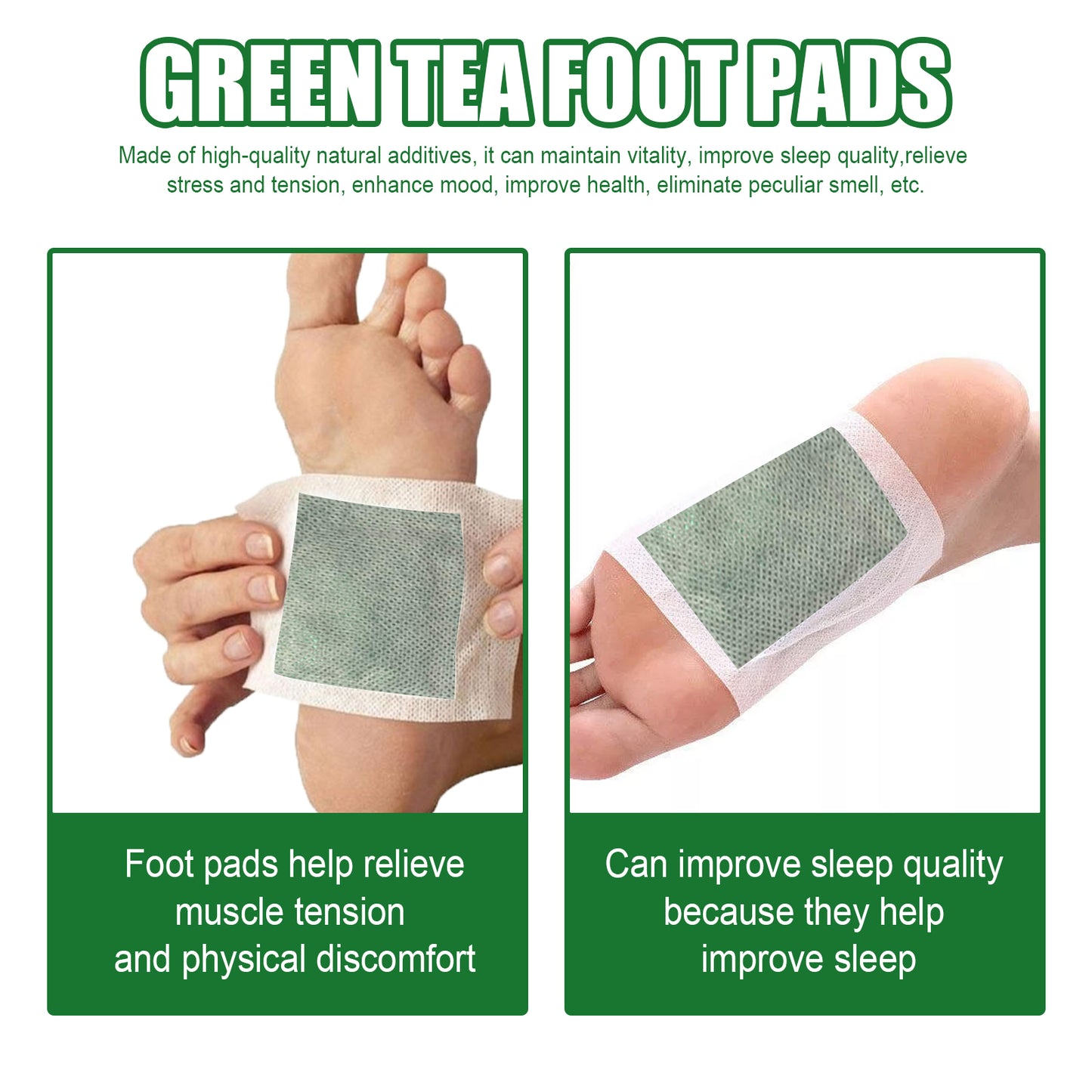 EELHOE Green Tea Foot Patch – Stress Relief & Muscle Relaxation Detox Patches