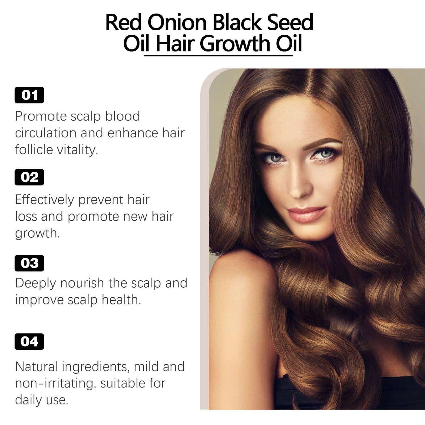 Red Onion Black Seed Oil Hair Care Essential Oil Nourishes Roots Dense Hair Care Solid Hair Care Essential Oil