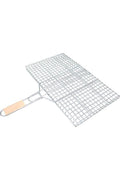 Ahşap Saplı Mangal Izgarası Galvanizli Paslanmaz Kafes Demir 25 x 40