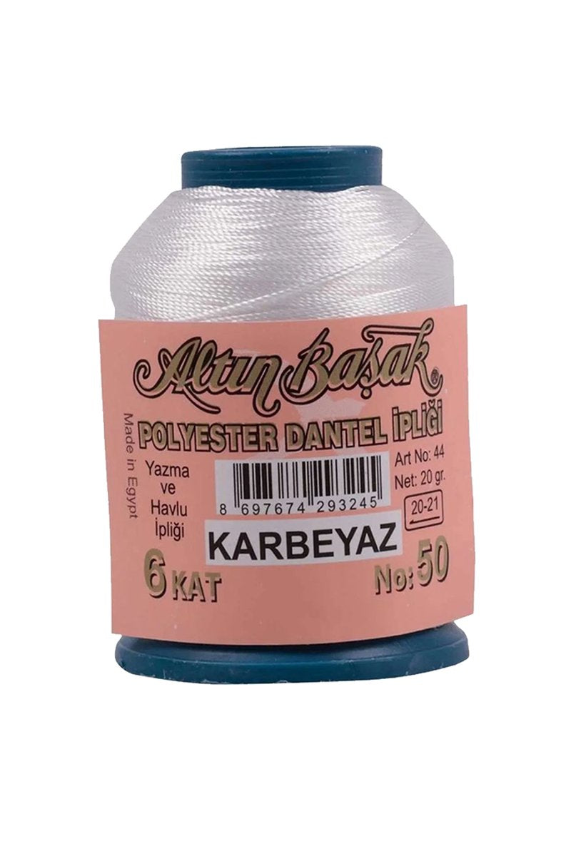 3 Adet Altınbaşak Oya ve Dantel İpi 20 gr - No: K.BEYAZ