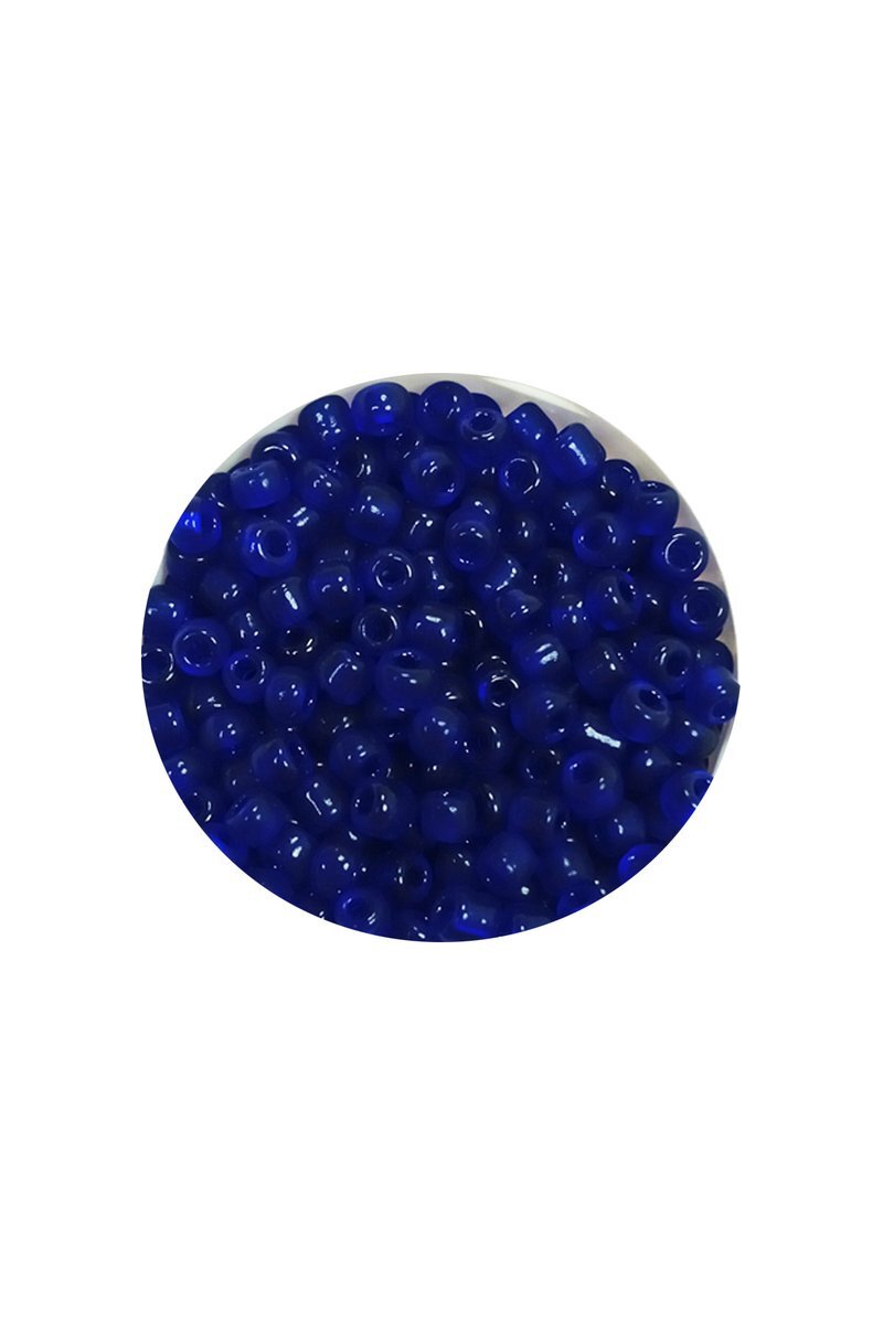 Dökme Cam Kum Boncuk (11/0) 2 mm - 60 Gram - Kral Mavi - BNC036