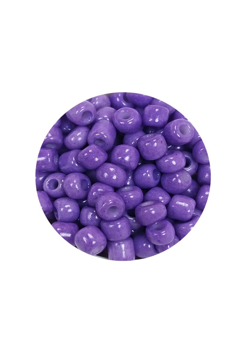 Dökme Cam Kum Boncuk Büyük Boy (6/0) 4 mm - 60 Gram - Mor - BNC116