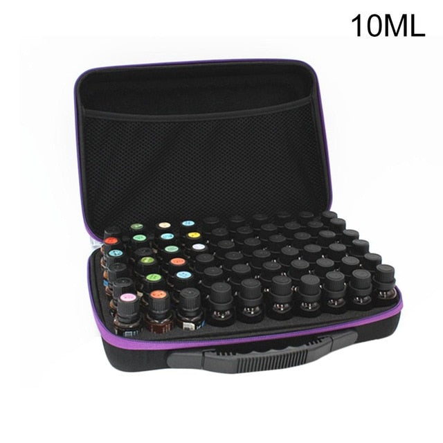 60-Compartment Essential Oil Storage Bag - Portable Travel Organizer