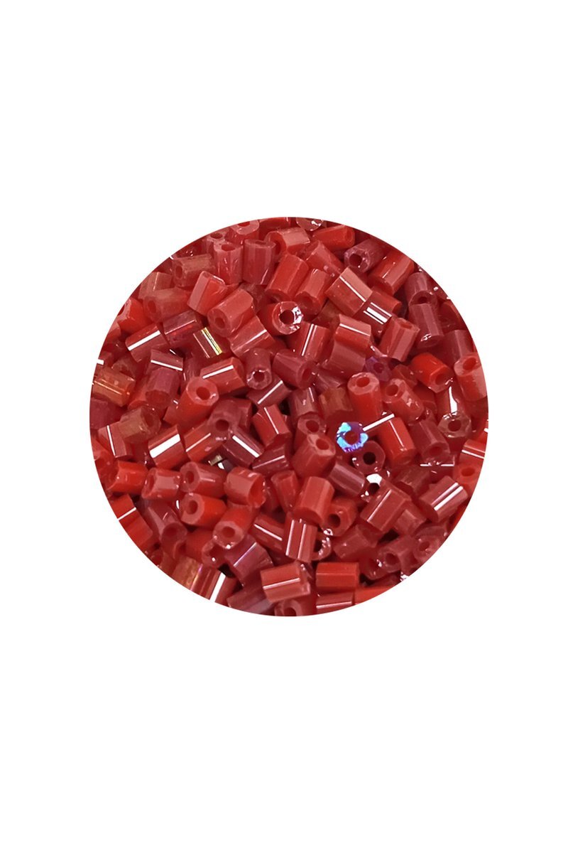Kesme Cam Boncuk 2mm - 20 Gram - Koyu Kırmızı -BNC322