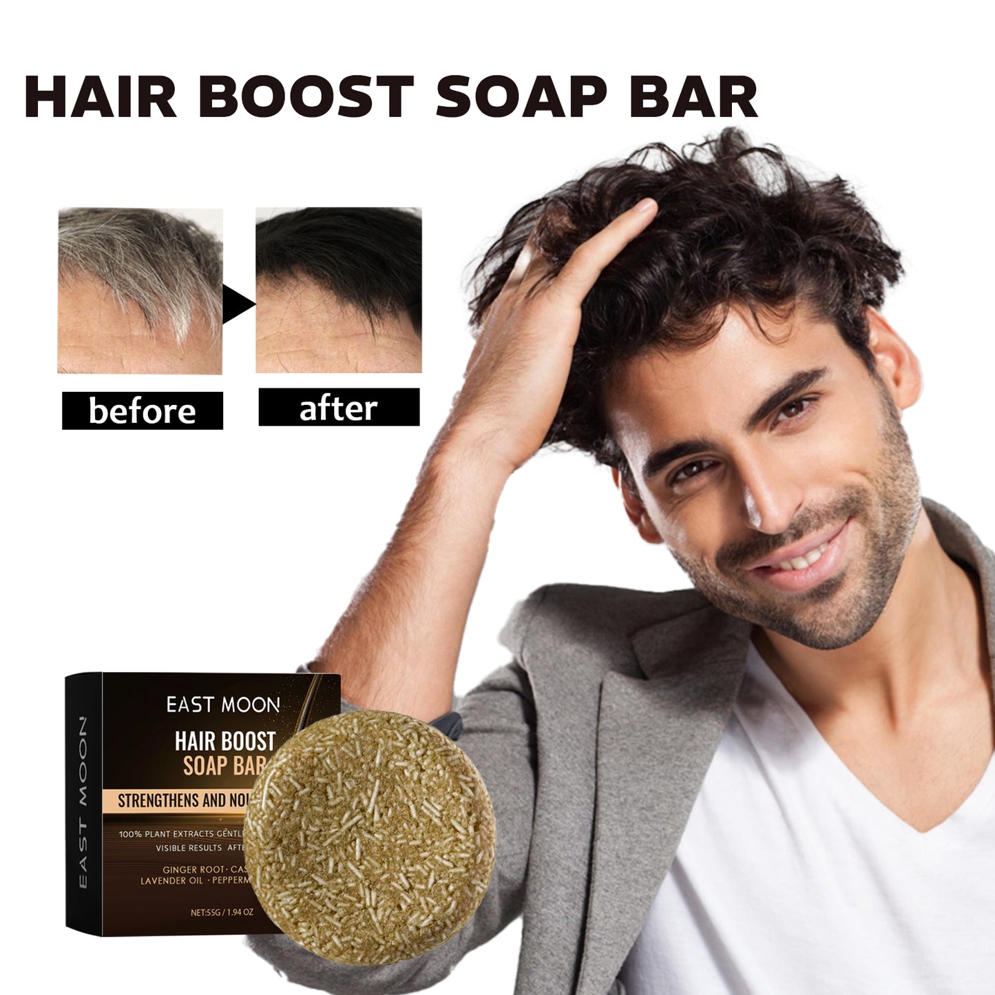 Root Activator Shampoo Soap Bar - Hair Nourishing & Strengthening