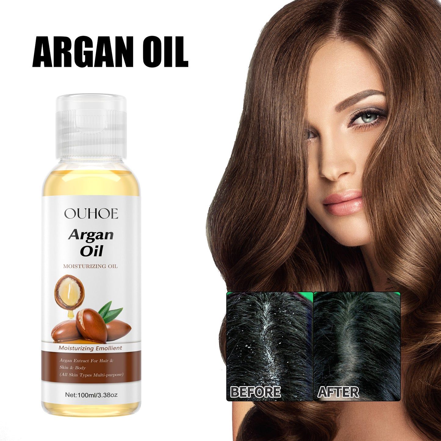 Argan Oil Moisturizes And Tightens Skin, Strengthens Hair, Strengthens Hair, Softens Hair Care Multi-Effect Essential Oil