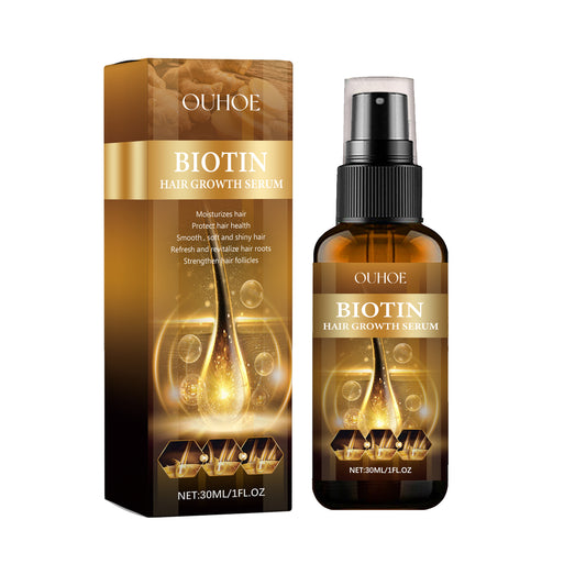 OUHOE Biotin Hair Growth Serum, Nourish Hair Root Repair Hair Sere Short-Tempered Prevent Drop Hair