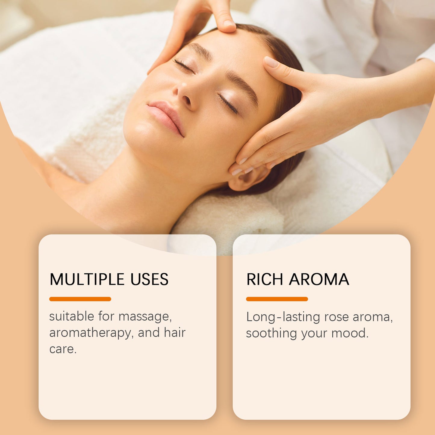 زيت الورد العطري للتدليك - زيت تدليك مريح للكتفين والرقبة