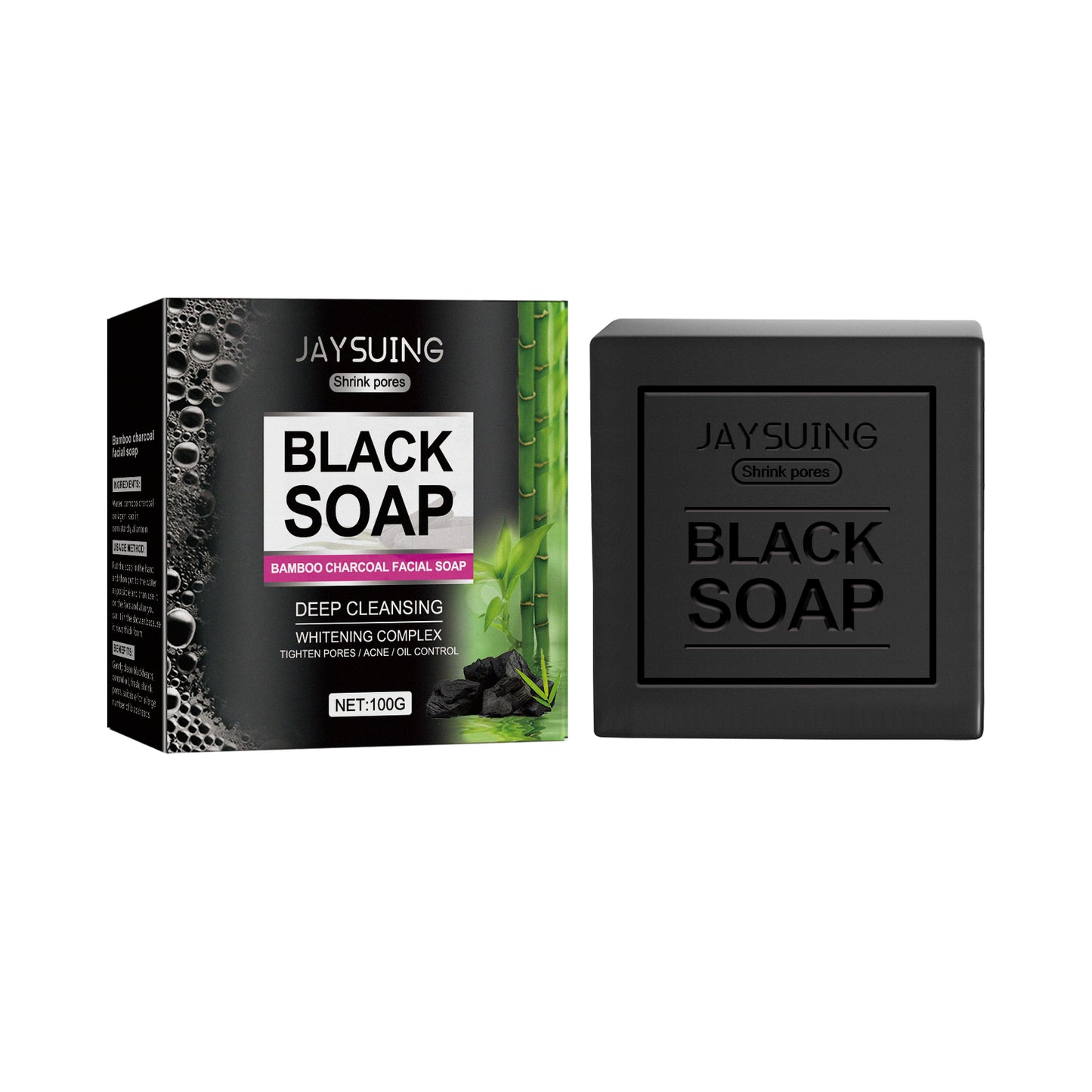 Bamboo Charcoal Cleansing Soap - Oil Control & Brightening Face Wash