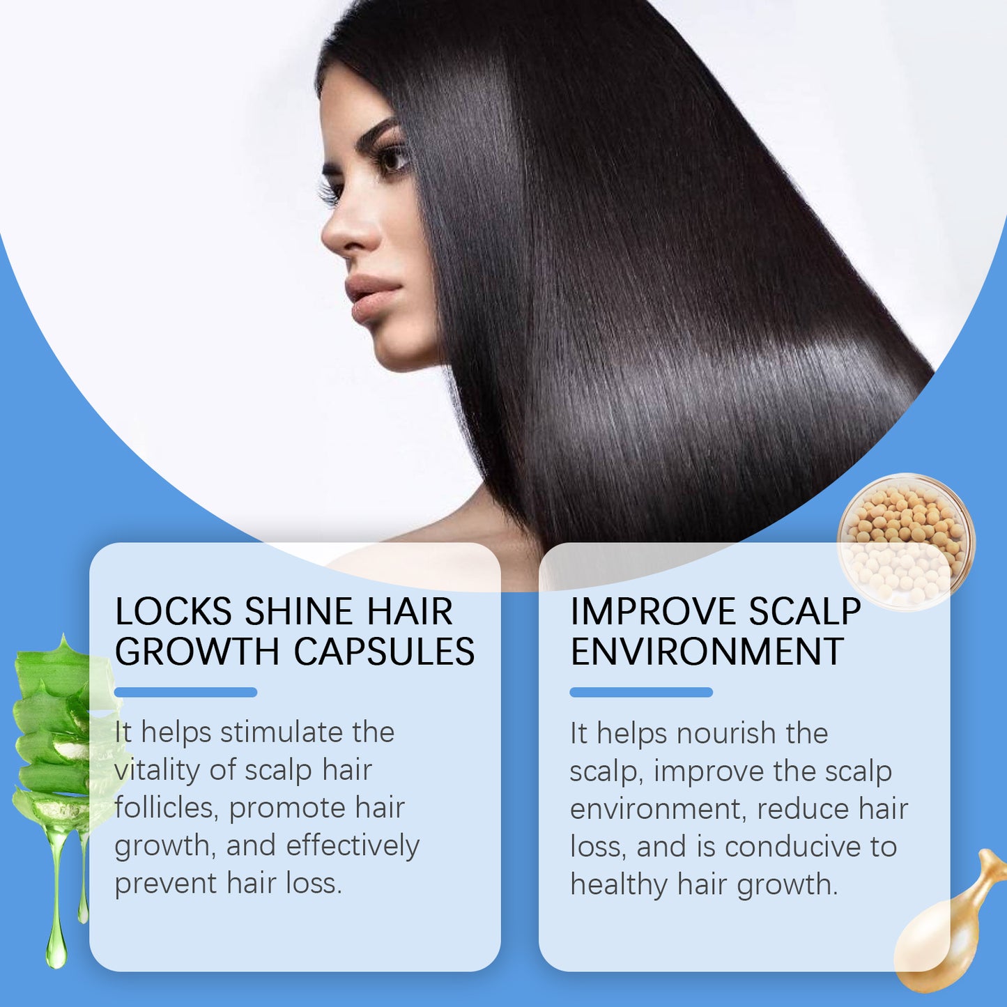 كبسولات العناية المكثفة بالشعر - إصلاح وتنعيم فروة الرأس