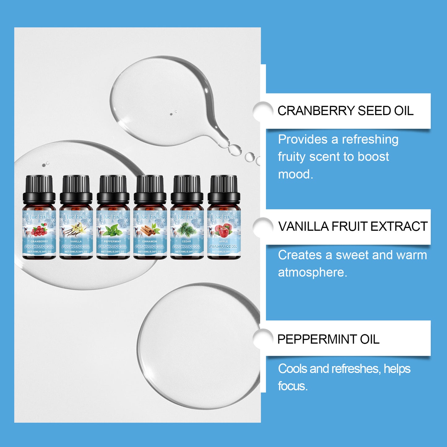 مجموعة زيوت عطرية شتوية - معطر مرطب للشتاء