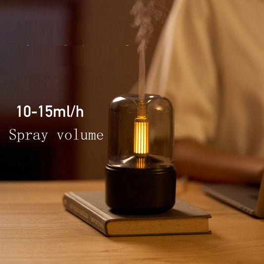 Candlelight Aromatherapy Diffuser - Silent Humidifier with Ambient Light