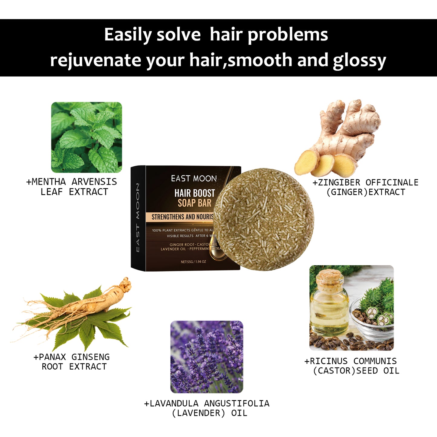 Root Activator Shampoo Soap Bar - Hair Nourishing & Strengthening