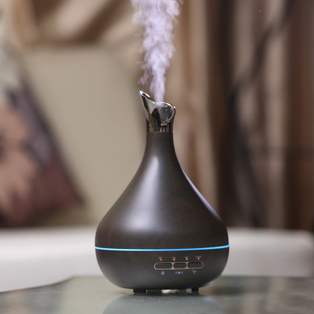 Blue and White Porcelain Essential Oil Diffuser 300ml Air Humidifier 7Color LED Light Aroma Diffuser Aromatherapy Mist Maker
