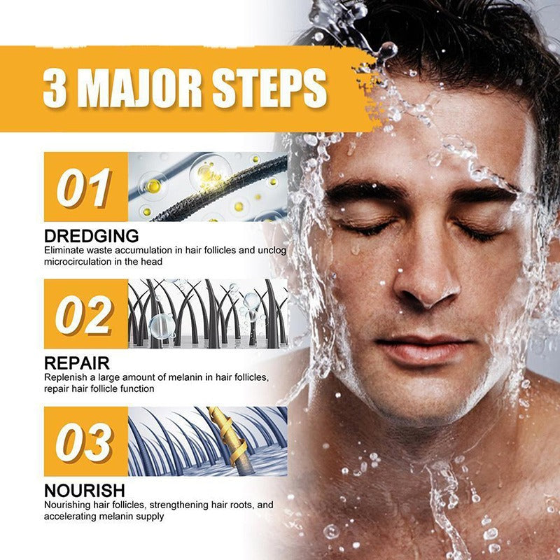 Men's White Hair Darkening Shampoo Soap – Smoothing Essential Oil Bar