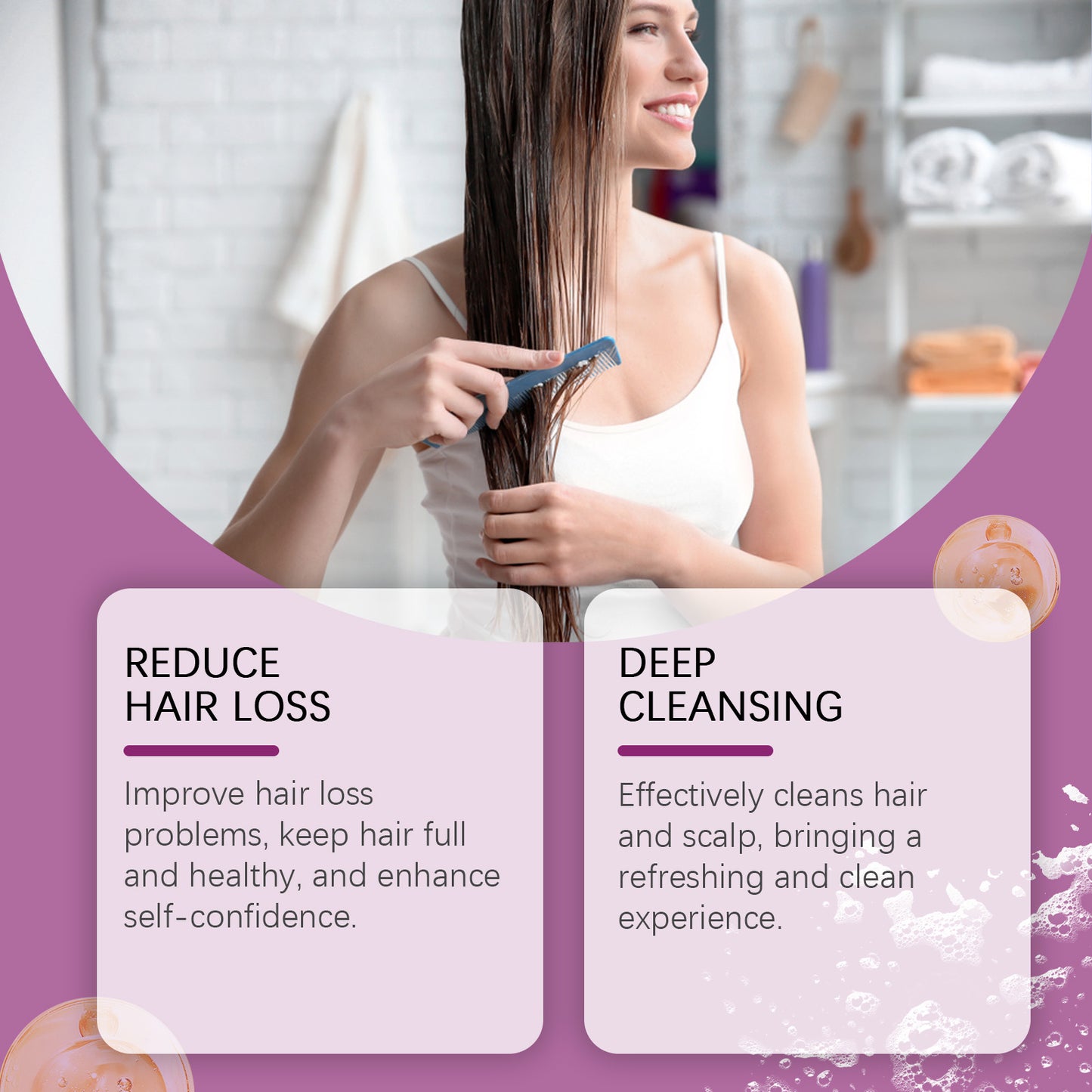 صابون العناية بالشعر بخلاصة نبات الهوجوا، شامبو منظف يدوي، صابون بالزيوت العطرية، يرطب فروة الرأس ويحافظ عليها