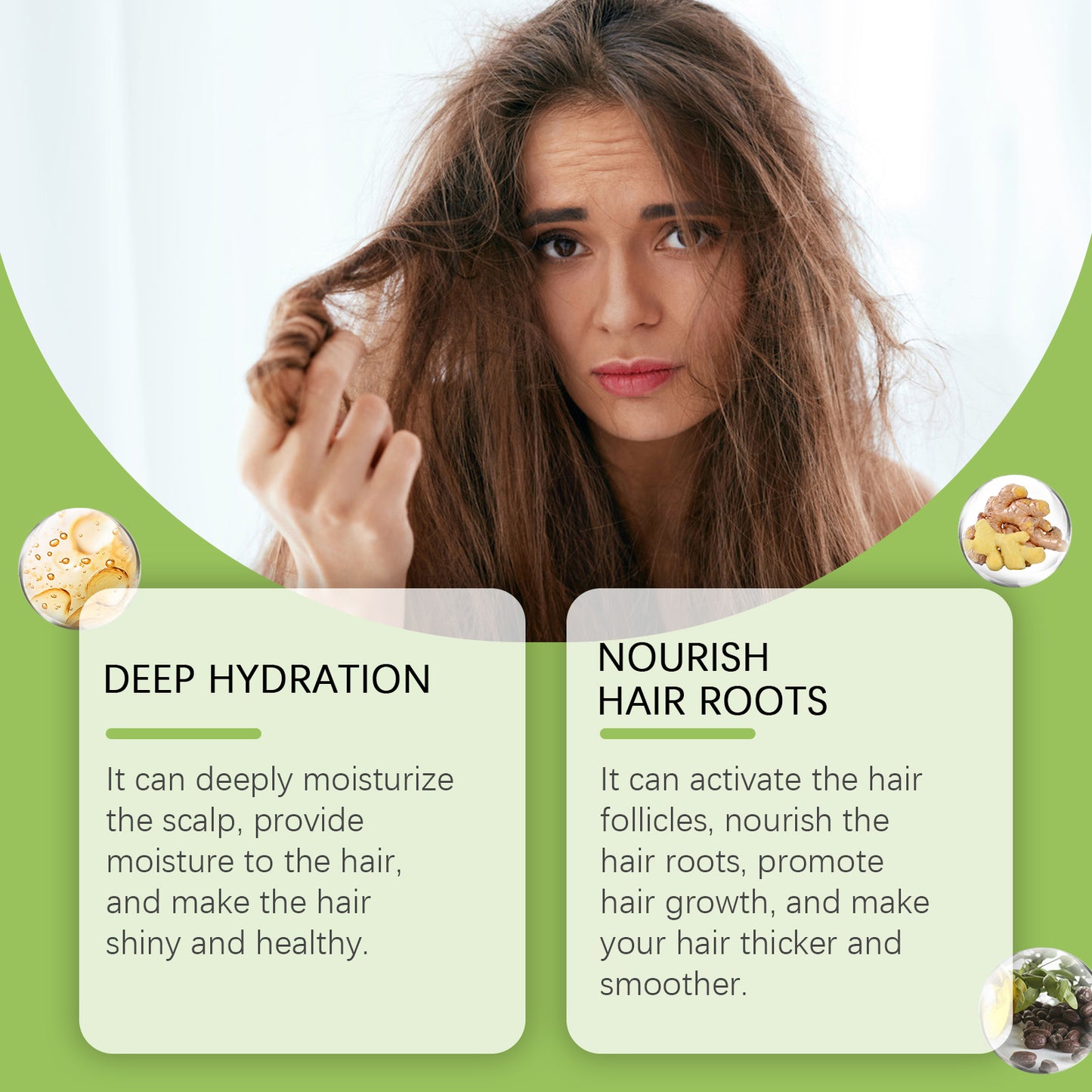 زيت باتانا العطري للعناية بالشعر - علاج مغذي لنمو الشعر