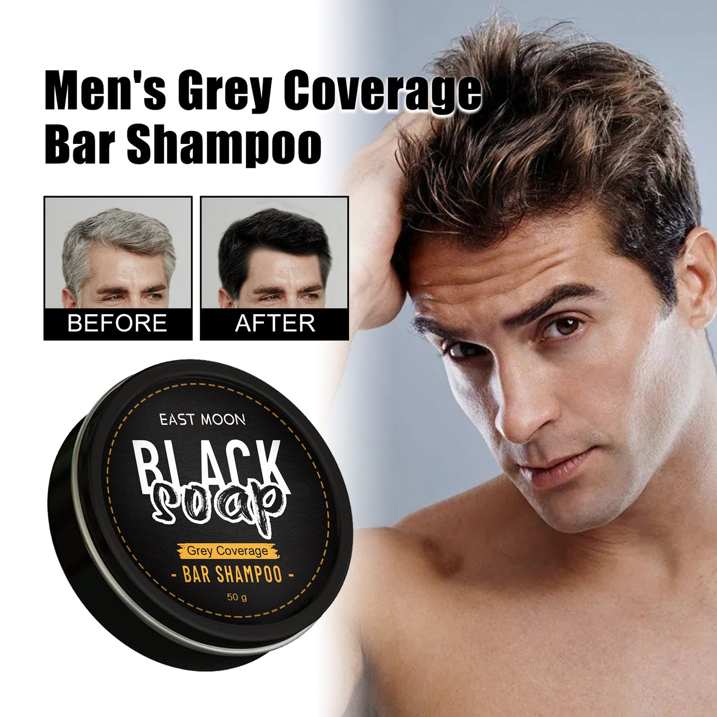 Men's Shampoo Soap – Nourishing Black Hair Care Bar