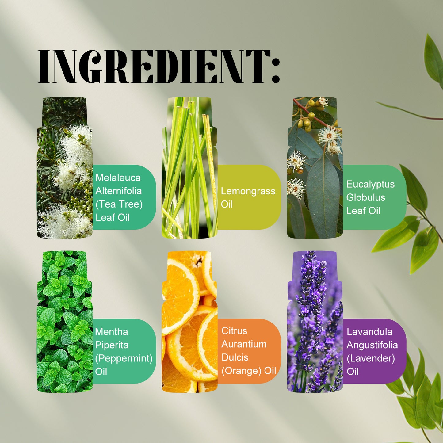 Essential Oil Set – Lavender, Sweet Orange & Lemongrass (3-Pack)