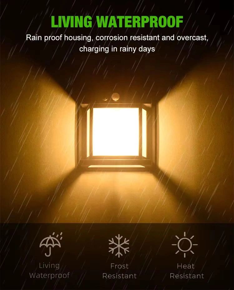 Fithome Or-228 Hareket Sensörlü Su Geçirmez Solar Bahçe Aydınlatma Duvar Lambası