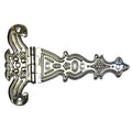 Dekoratif, Sac Tek Kuyruklu Menteşe 69x102 Mm, Büyük, Nikel, 1 Adet