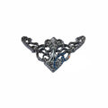Dekoratif Köşe Süsü, Köşelik Küçük, 19x34mm, Nikel, 1 Adet